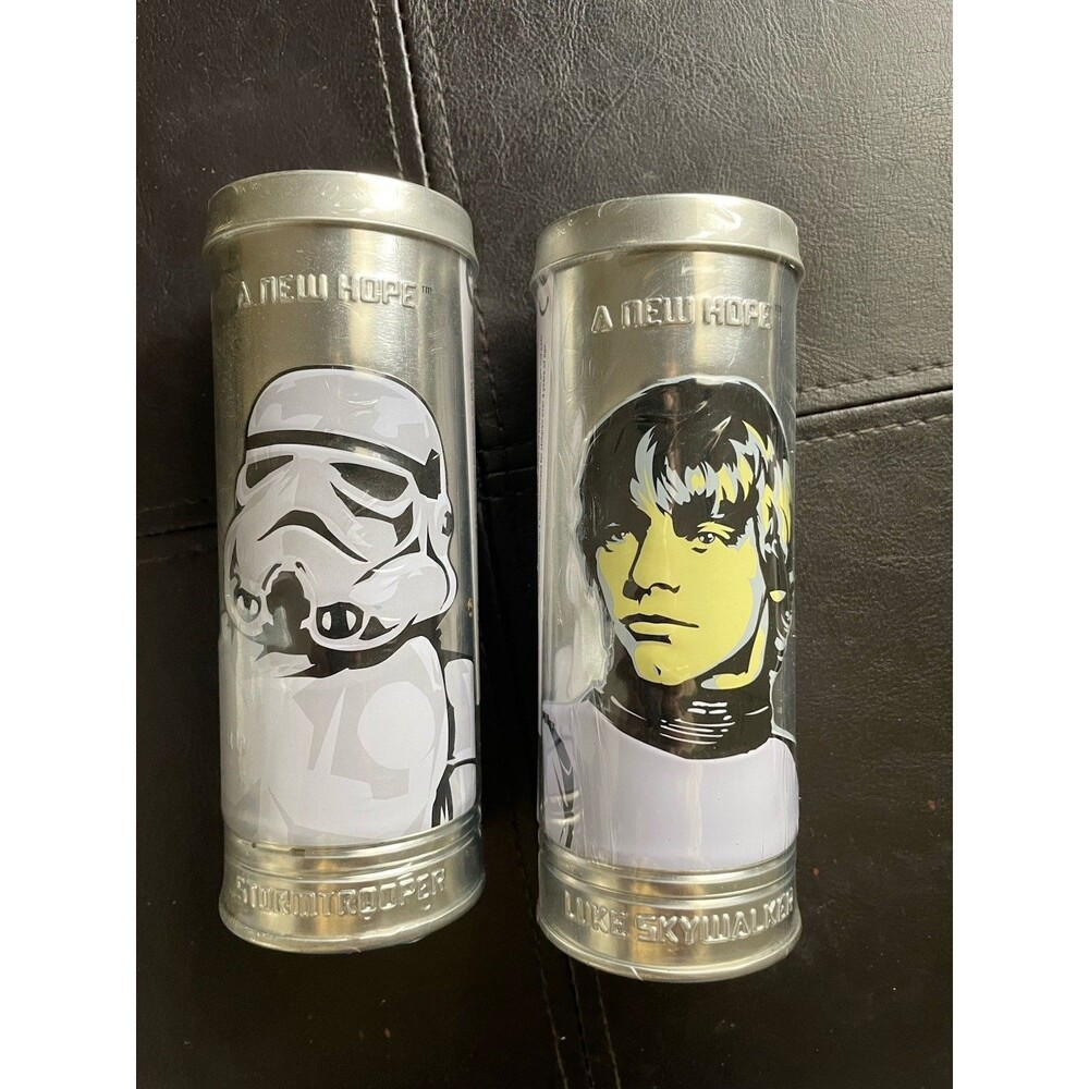 Star Wars Episode 4 IV a New Hope Burger King Tin Set Of Two Factory Sealed
